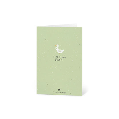Grußkarte - Gans lieben Dank