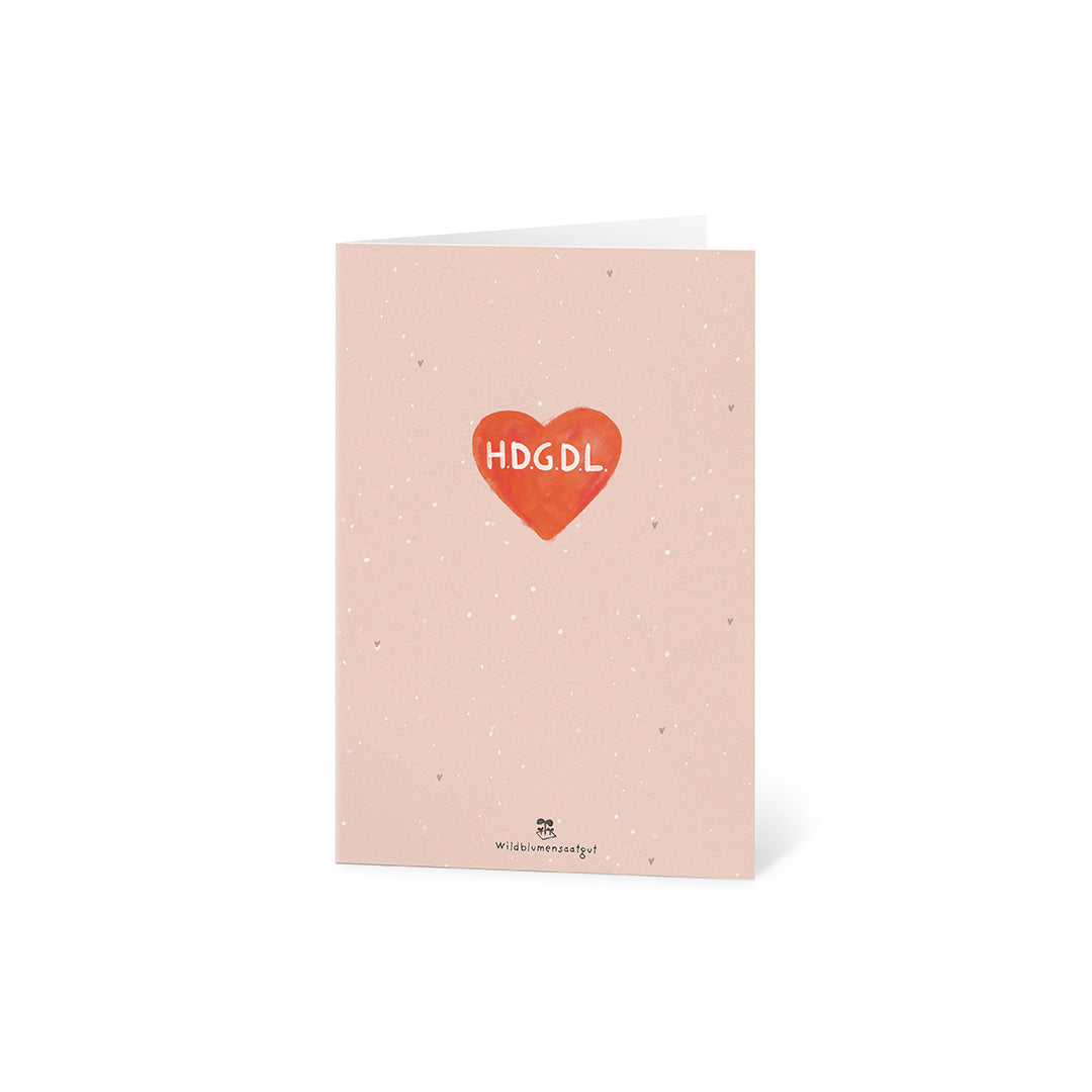 Grußkarte - HDGDL - Hab dich ganz doll lieb