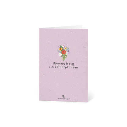 Grußkarte - Blumenstrauß zum Selberpflanzen