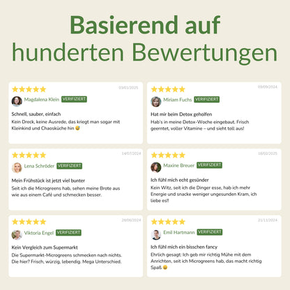 Microgreens Anzuchtset - Echtholz Traum