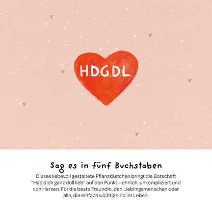 Pflanzkästchen - HDGDL - Hab dich ganz doll lieb