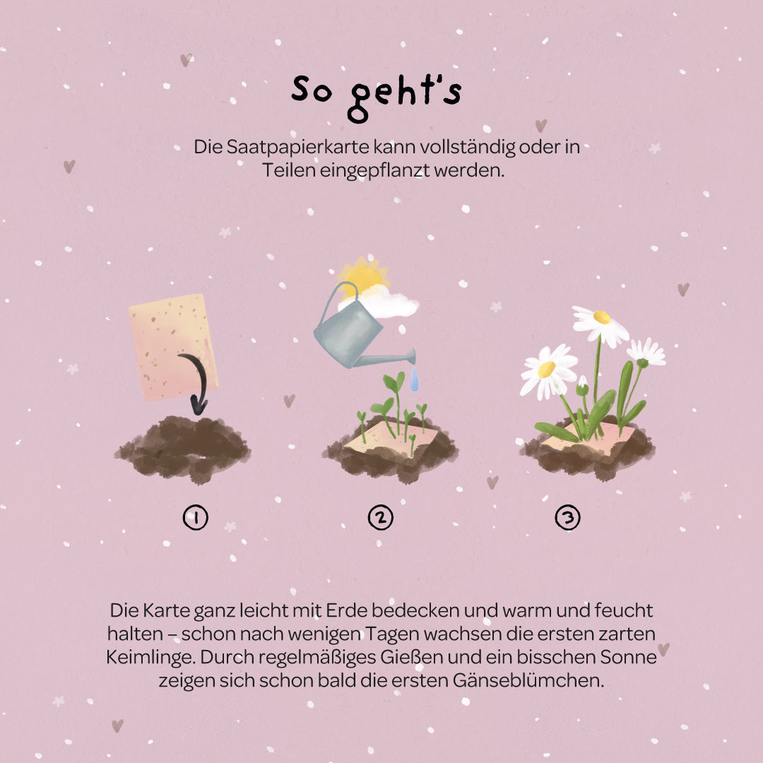 Grußkarte - Danke, dass du beim Wachsen geholfen hast