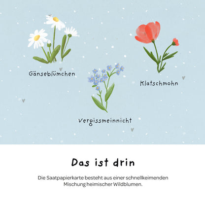 Grußkarte - Herzrasen kann man nicht mähen