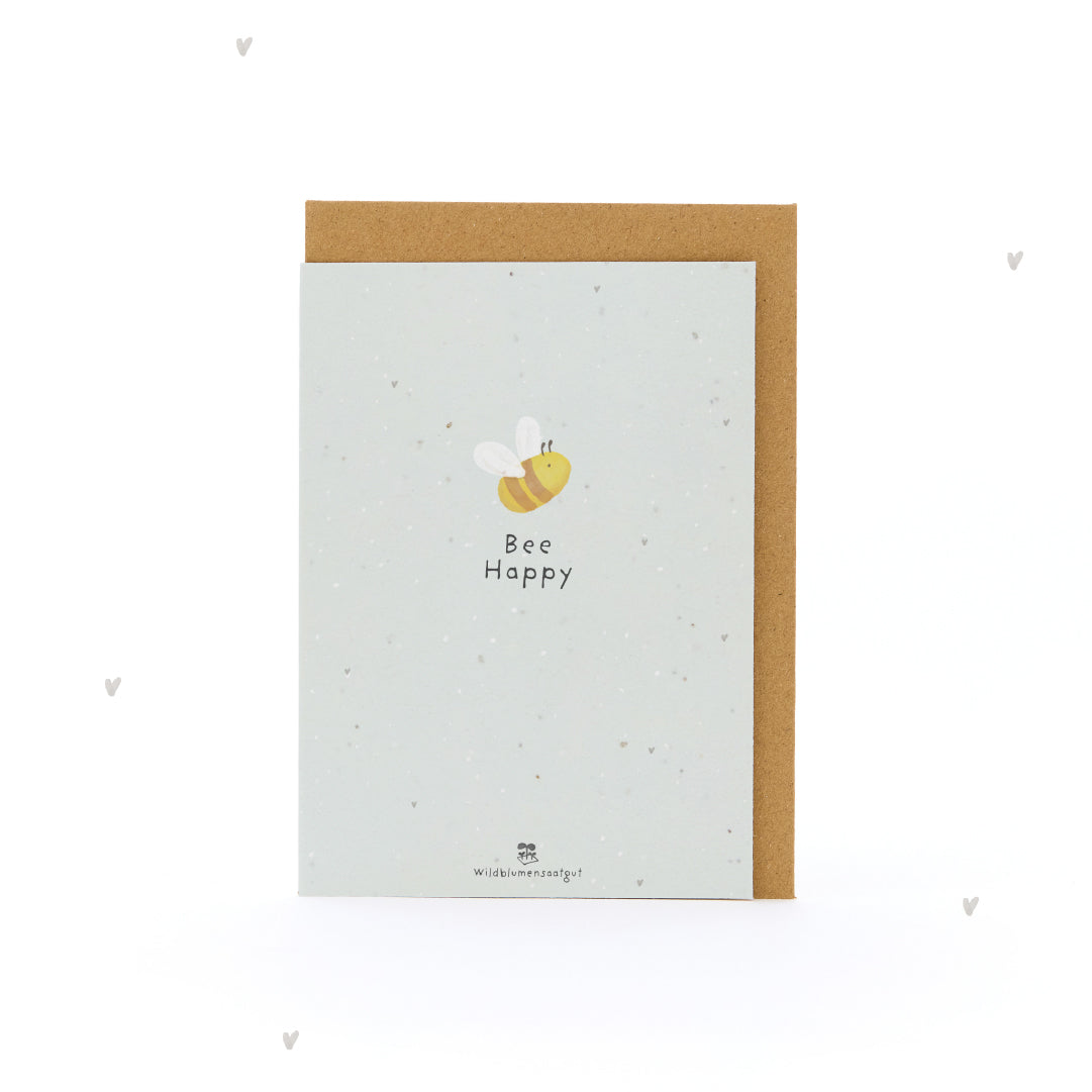 Grußkarte - Bee Happy