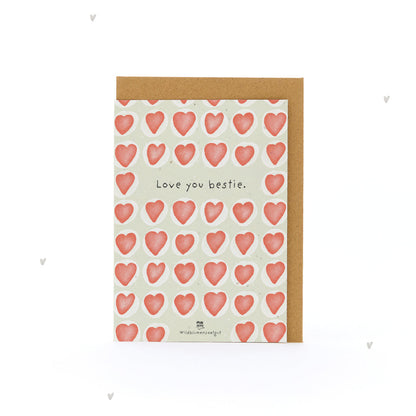 Grußkarte - Love you bestie