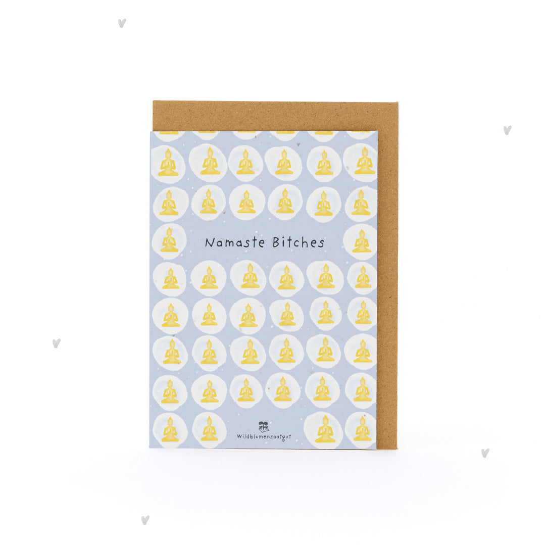 Grußkarte - Namaste Bitches