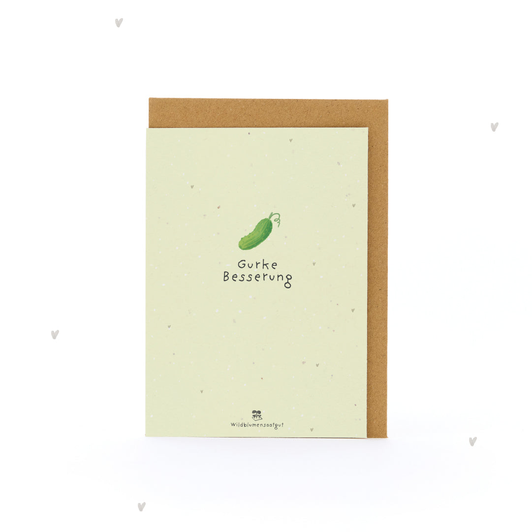 Grußkarte - Gurke Besserung