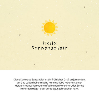 Grußkarte - Hallo Sonnenschein