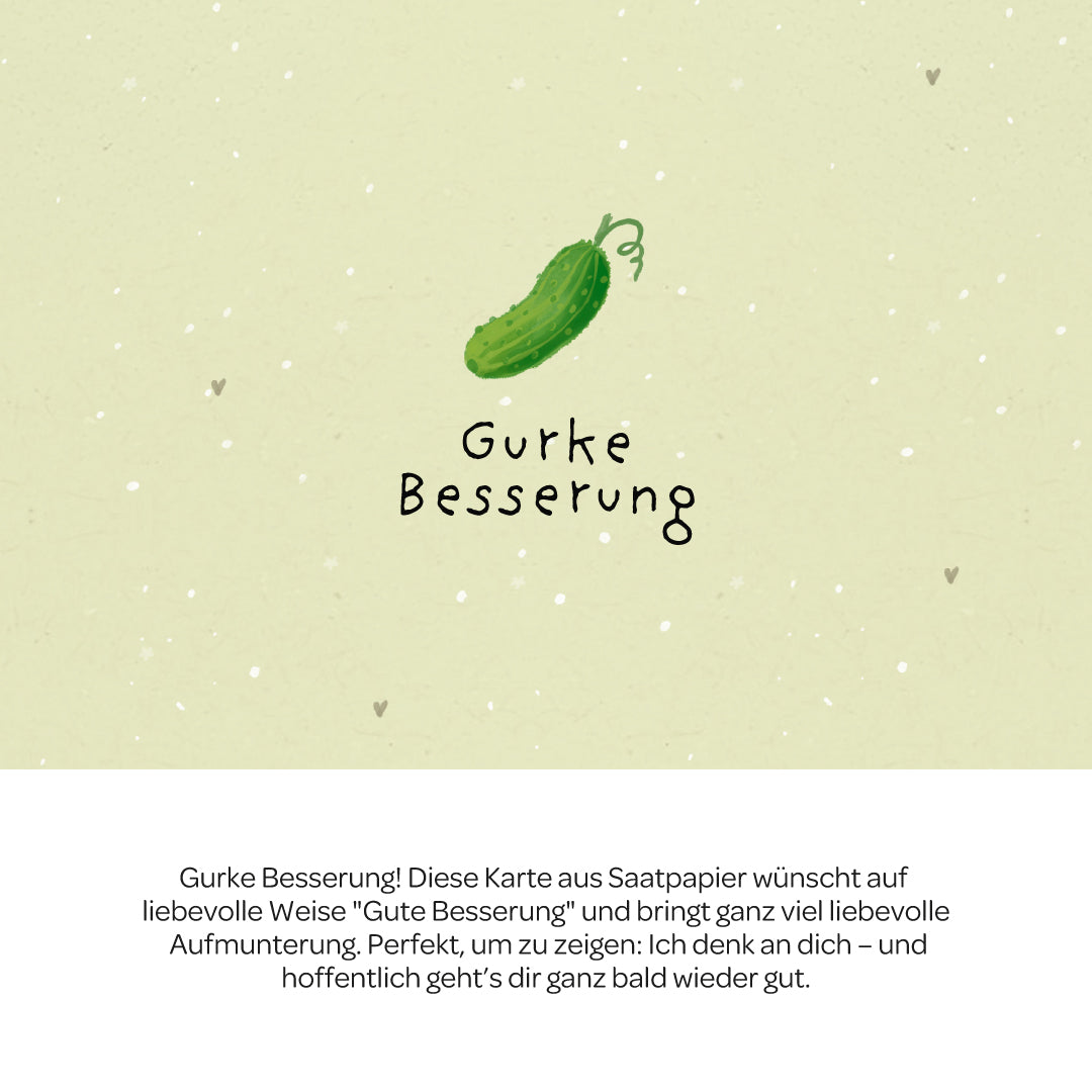 Grußkarte - Gurke Besserung