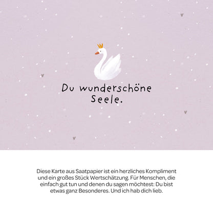 Grußkarte - Du wunderschöne Seele