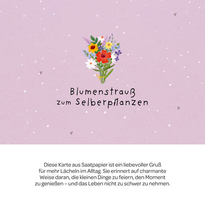 Grußkarte - Blumenstrauß zum Selberpflanzen
