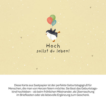 Grußkarte - Hoch sollst du leben!