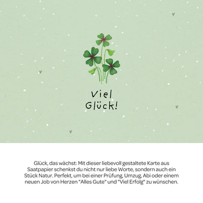 Grußkarte - Viel Glück!