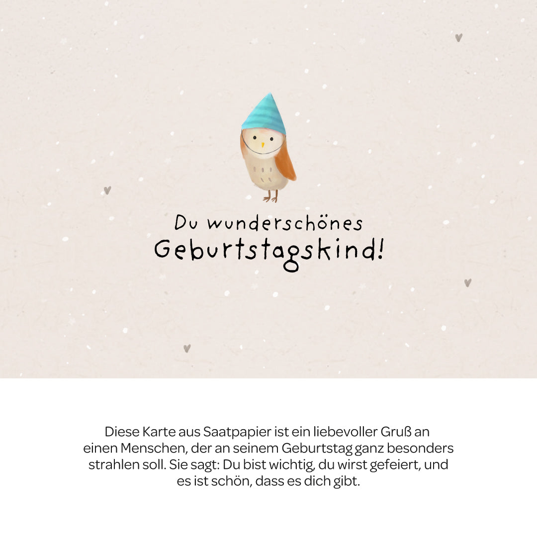 Grußkarte - Du wunderschönes Geburtstagskind