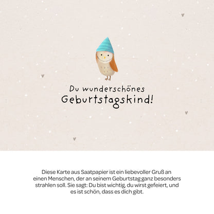 Grußkarte - Du wunderschönes Geburtstagskind