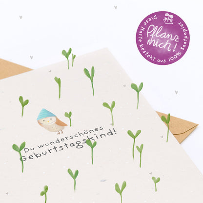 Grußkarte - Du wunderschönes Geburtstagskind