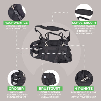 Durchgehende Tragehilfe für Hunde