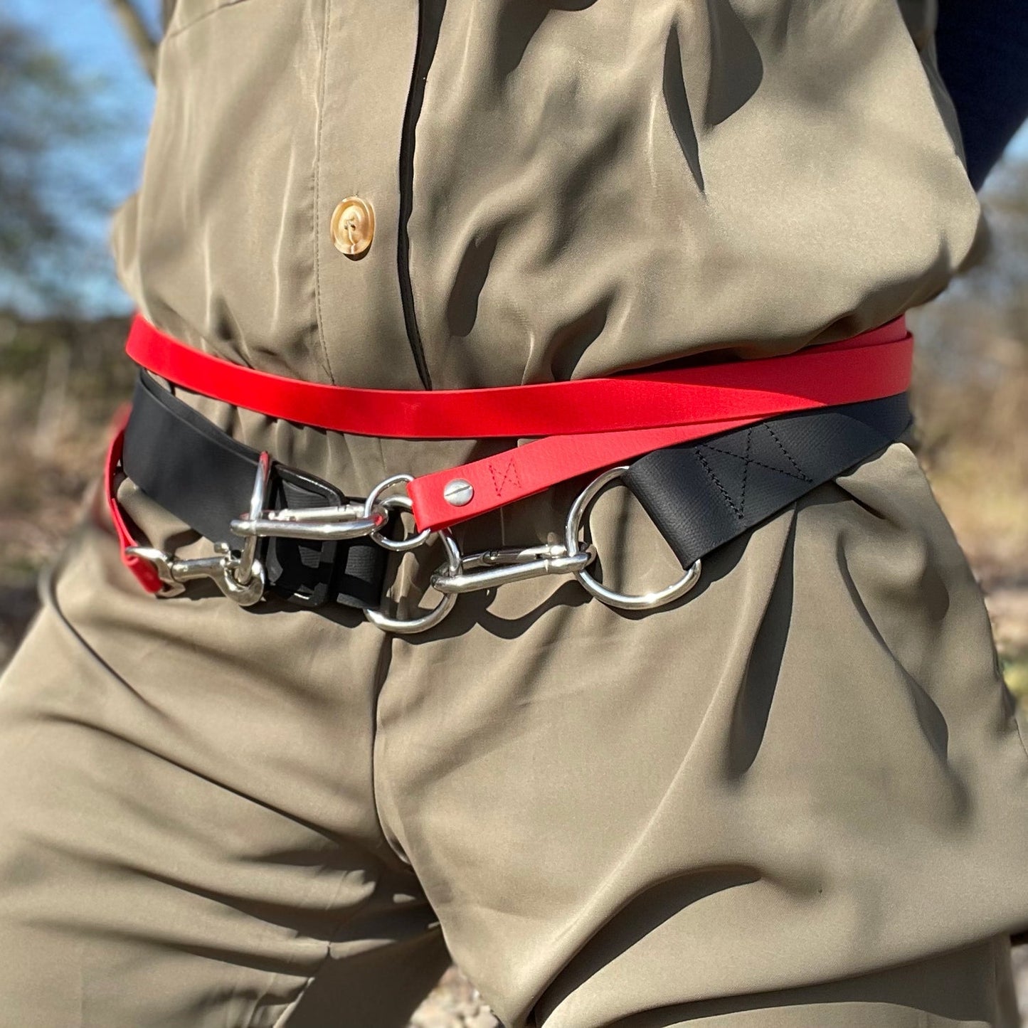 Leinen-Bauchgürtel CHILL  (BioThane®) 78-120 cm