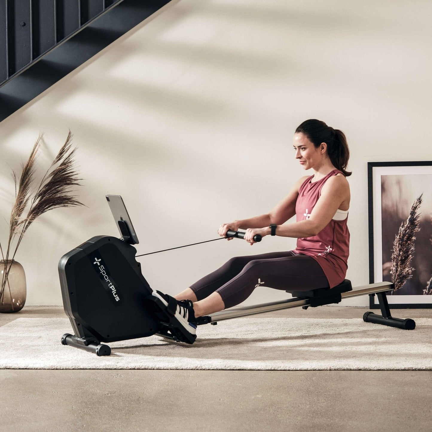 Magnetisches Rudergerät | Klappbar | 8 Widerstandsstufen | schwarz