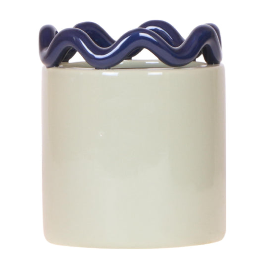 Funky Pflanztopf – Grün – Ø9cm – Dekorativer Blumentopf in Keramikoptik – Bunter Übertopf aus der Colourful Optimism Kollektion – Für Zimmerpflanzen & Orchideen