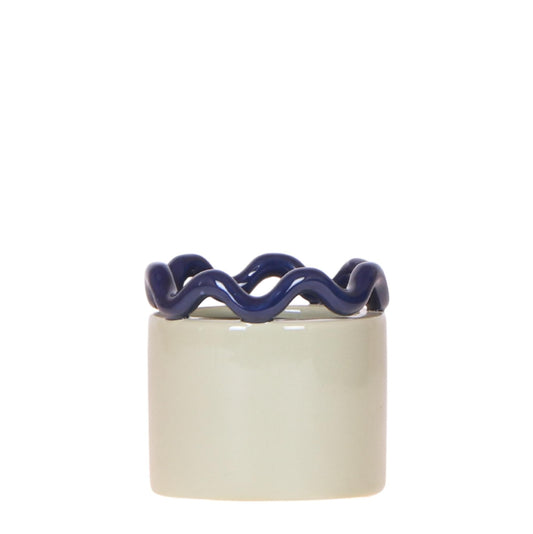 Funky Pflanztopf – Grün – Ø6cm – Dekorativer Mini-Blumentopf in Keramikoptik – Bunter Übertopf aus der Colourful Optimism Kollektion – Für kleine Pflanzen & Sukkulenten