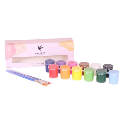 Malset Blumentöpfe bemalen – DIY Set für 4 Personen – inkl. 8 Blumentöpfe, 8 Sukkulenten, 24 Farben & Pinsel – Kreativ-Set von Kolibri Creatives – Perfekt für Kinder, Mädelsabende & Partys