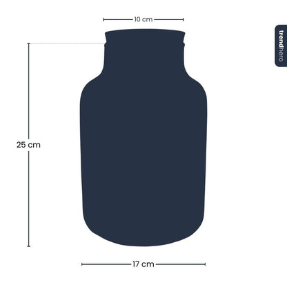 Terrarium Flasche – Geschlossene Glasflasche mit Korken & LED-Beleuchtung – Höhe 24,5cm Ø17cm – Dekoratives Pflanzenterrarium aus Recyclingglas