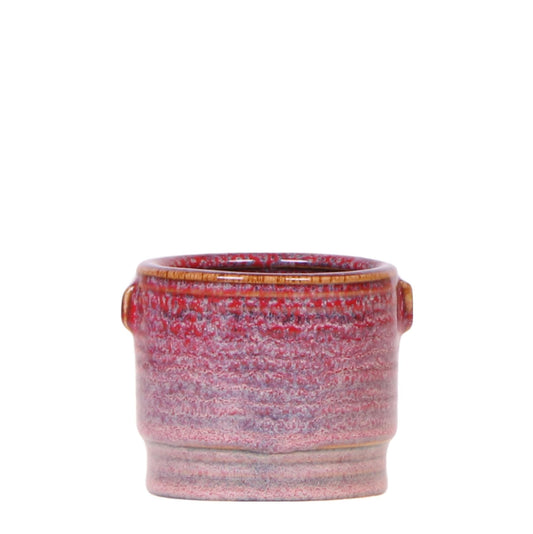 Aura Pflanztopf – Ø6cm – Retro Übertopf im Bold Seventies Stil – Keramik Blumentopf mit Henkeln – Dekorativer Mini-Blumentopf für Orchideen & Grünpflanzen