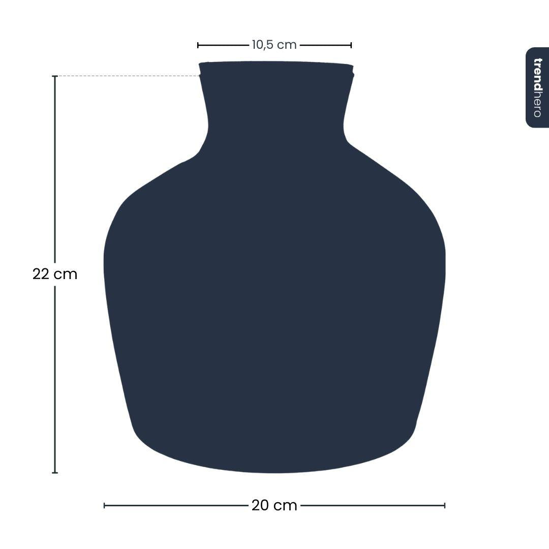 Flaschengarten – Terrarienflasche aus recyceltem Glas mit LED-Korken – Höhe 22cm Ø20cm – Dekoratives Glasgefäß mit Beleuchtung – Autarkes Pflanzenterrarium