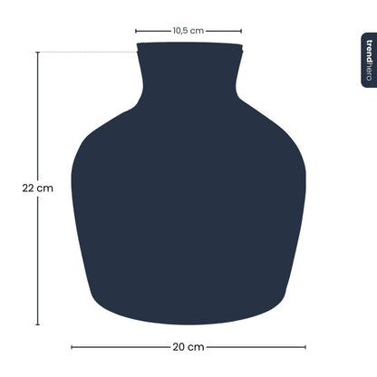 Flaschengarten – Terrarienflasche aus recyceltem Glas mit LED-Korken – Höhe 22cm Ø20cm – Dekoratives Glasgefäß mit Beleuchtung – Autarkes Pflanzenterrarium