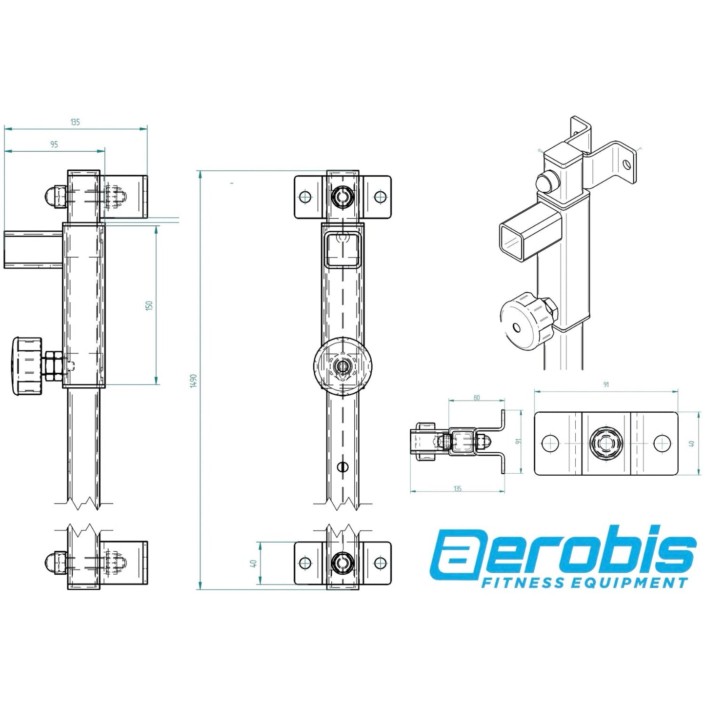 Wall Rail - Fast height adjustment for revvll and Kinetic Trainer
