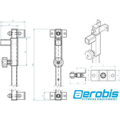 Wall Rail - Fast height adjustment for revvll and Kinetic Trainer